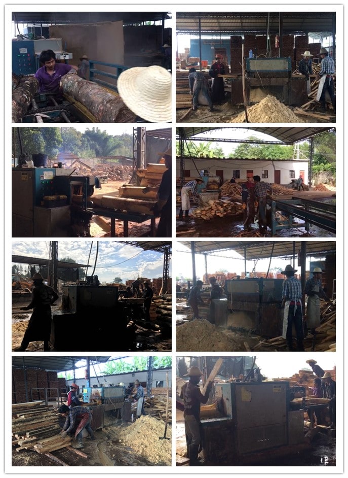 云南德宏州芒市--原木、方木多片鋸工作圖