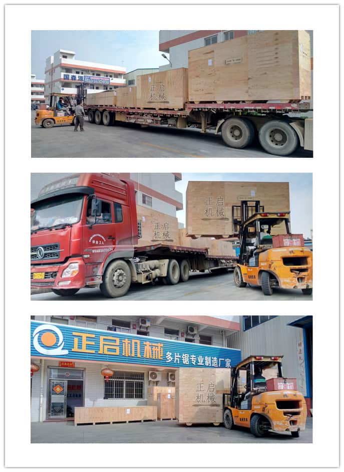 2018年1月發(fā)往非洲肯尼亞全自動多片鋸生產(chǎn)線