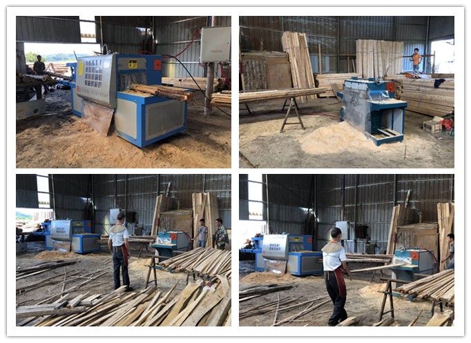 2018年6月湖南懷化雙排鏈原木多片鋸、小型方木多片鋸現(xiàn)場(chǎng)工