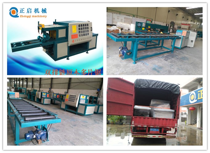 2018年6月發(fā)往韶關(guān)--雙排鏈原木多片鋸、進料架、出料架